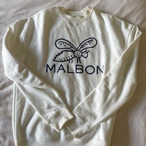 Malbon Cream Crewneck Sweater
